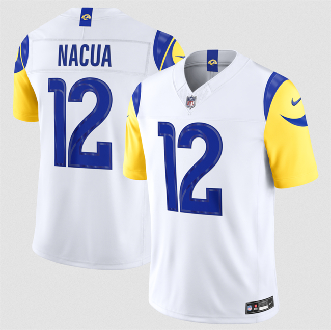 Men's Los Angeles Rams #12 Puka Nacua White 2026 F.U.S.E. Vapor Limited Stitched Football Jersey